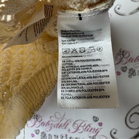 H&M tank top crochet knit seashell beach vibes boho cream white luxe stretchy - Picture 6 of 6